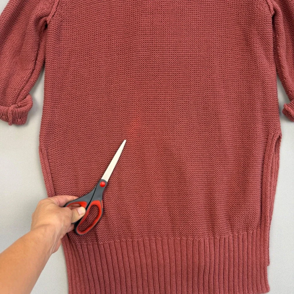 Free People We The Free Boho Indie Firefly Tunic Henley Knit Sweater Small